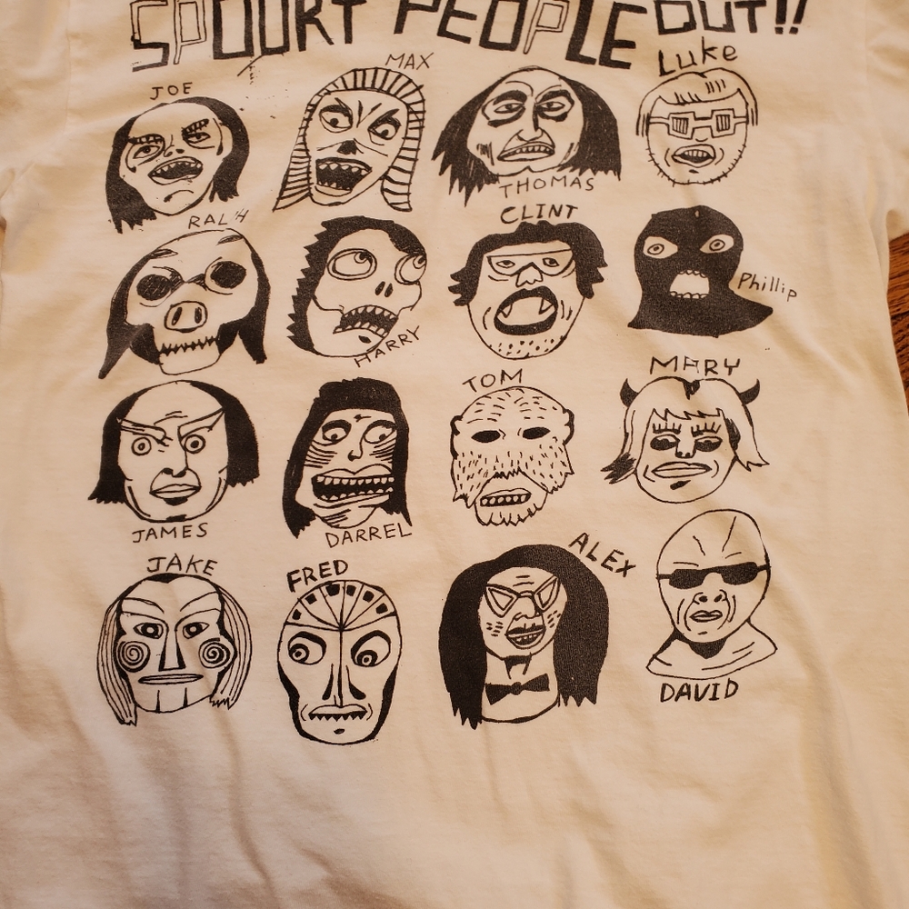 Spooky People t-shirt white Men's S, fun, kooky